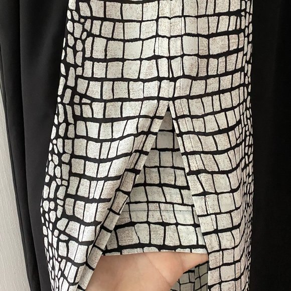 BCBG MaxAzria Snake Print Slit Front Maxi Skirt w/ Mini Skirt Inlay - Picture 2 of 6